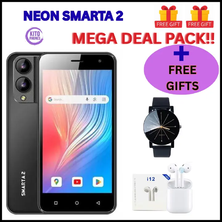 [BRAND NEW] Neon Smarta 2 - (2+2)GB RAM - 32GB ROM 5.0inch display - Dual SIM 5.0inch display 8MP rear camera 2.0 selfie 3500 mAh battery octacore smartphones+ FREE GIFTS JUST FOR YOU
