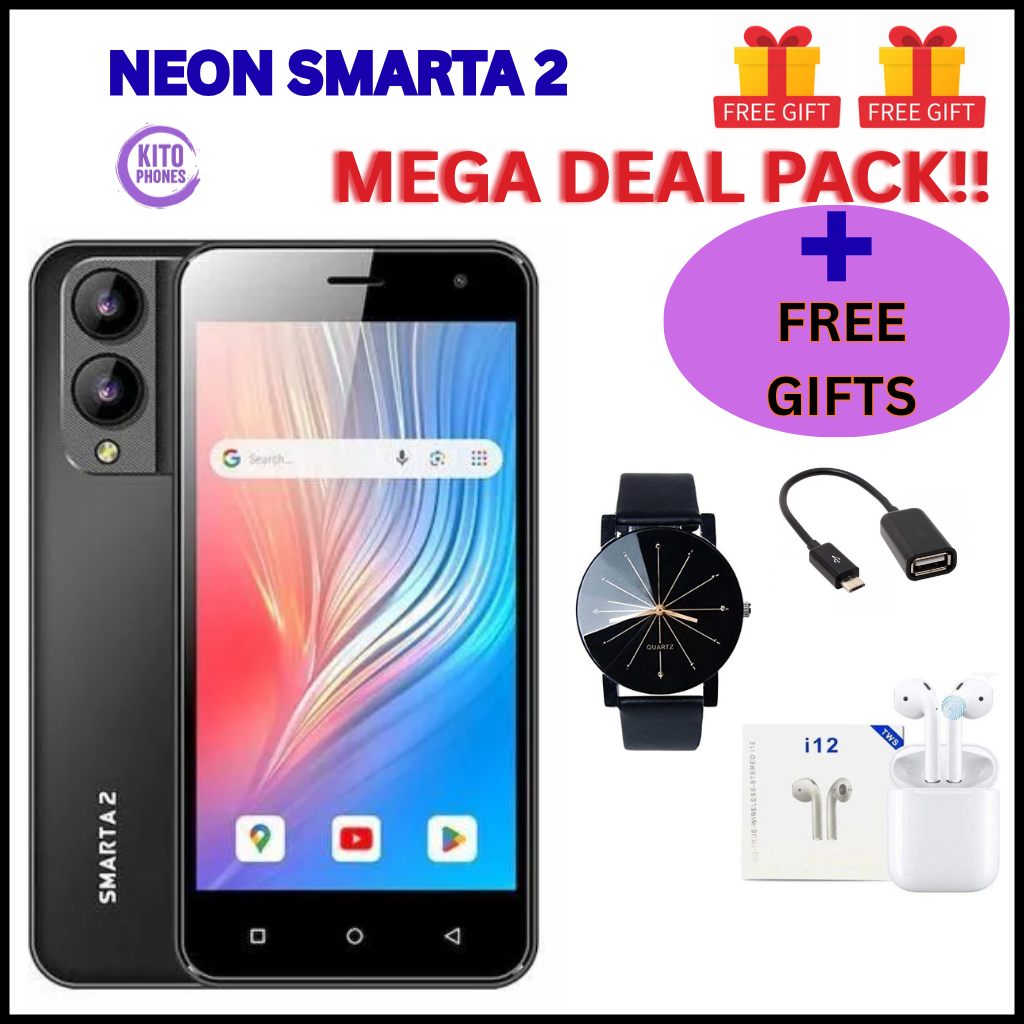 [BRAND NEW] Neon Smarta 2 - (2+2)GB RAM - 32GB ROM 5.0inch display - Dual SIM 5.0inch display 8MP rear camera 2.0 selfie 3500 mAh battery octacore smartphones+ FREE GIFTS JUST FOR YOU