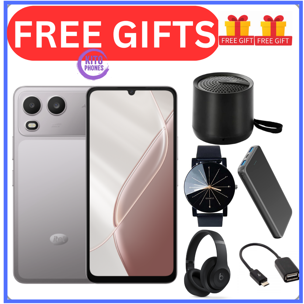 BRAND NEW ITEL A200 128GB ROM+8GB(3+5GB) EXTENDED RAM 6.75" Dual SIM 4G Network 13MP Camera+ 5MP SELFIE 15W Charging 5000mAh Battery Android 15 Fingerprint Unlock Smart Phones+FREE GIFTS FOR YOU