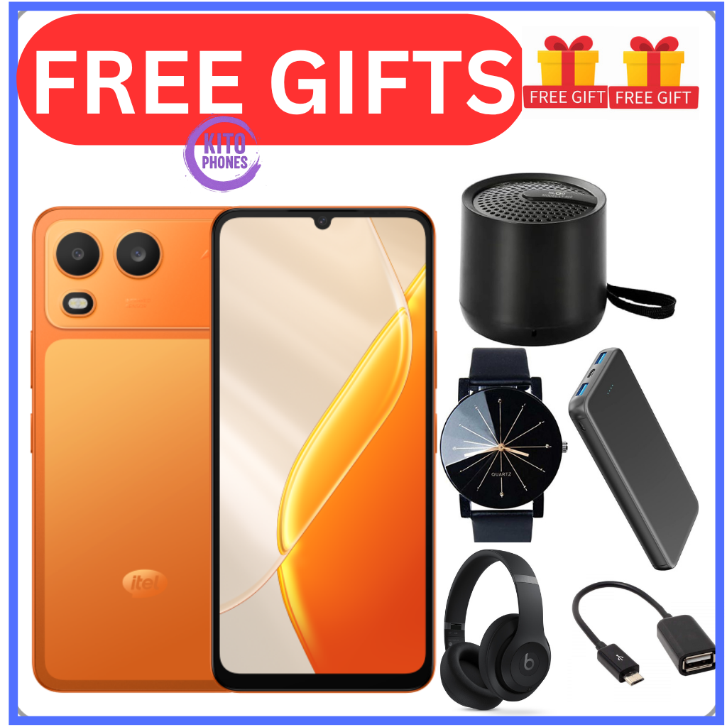 BRAND NEW ITEL A200 128GB ROM+8GB(3+5GB) EXTENDED RAM 6.75" Dual SIM 4G Network 13MP Camera+ 5MP SELFIE 15W Charging 5000mAh Battery Android 15 Fingerprint Unlock Smart Phones+FREE GIFTS FOR YOU