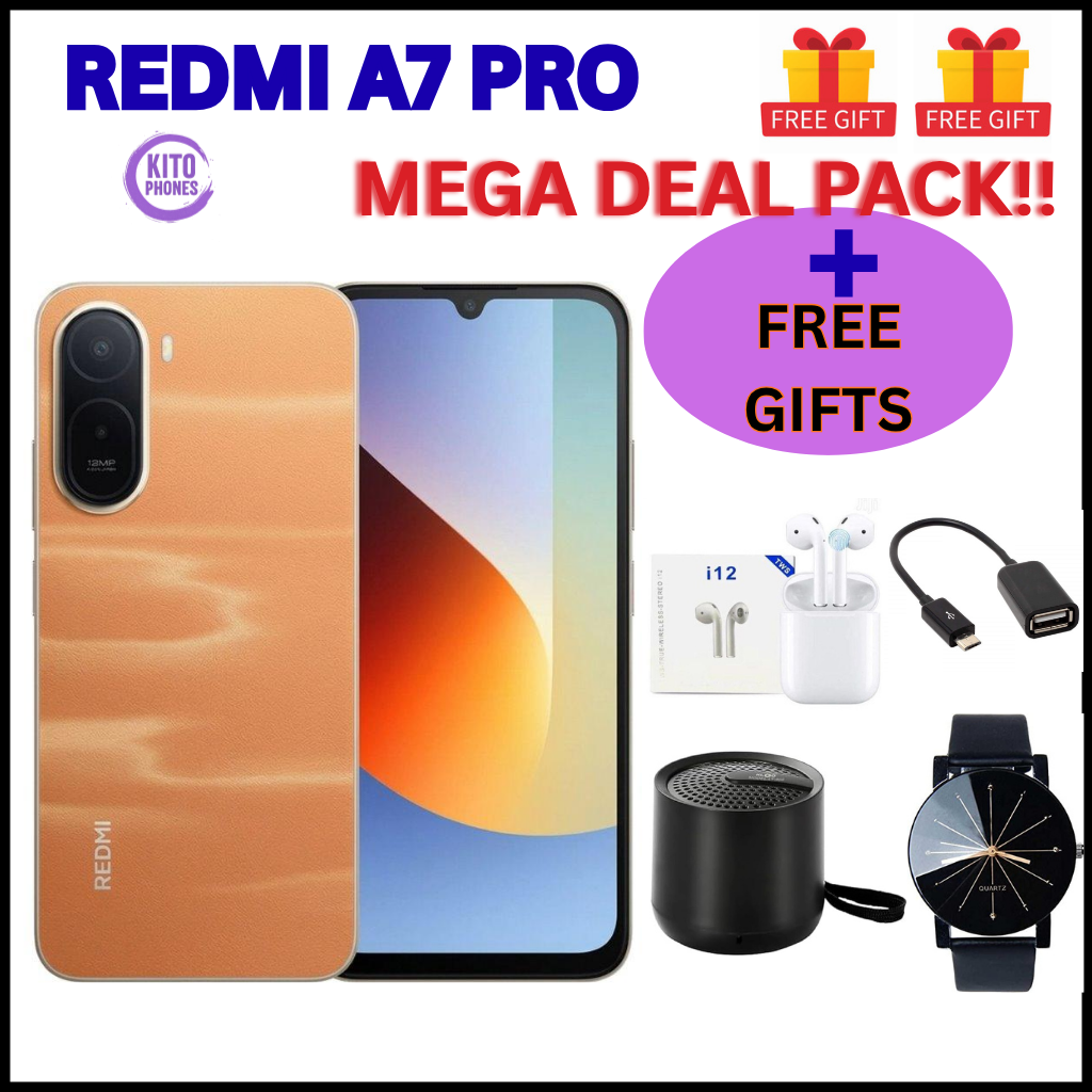 BRAND NEW XIAOMI REDMI A7 PRO, 4GB RAM + 64GB ROM STORAGE, 6.9"  13MP CAMERA+8MP SELFIE 6000mAh BATTERY, ANDROID 16, IPS LCD, 120Hz, Unisoc T7250, SIDE MOUNTED FINGERPRINT SMARTPHONE +FREE GIFTS