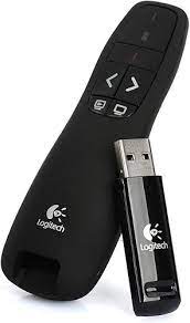 LOGITECH LASER POINTER/ WIRELESS PRESENTER R400N - USB WIRELESS RECEIVER, PLUG AND PLAY, 15 METERS WIRELESS RANGE, RED LASER POINTER