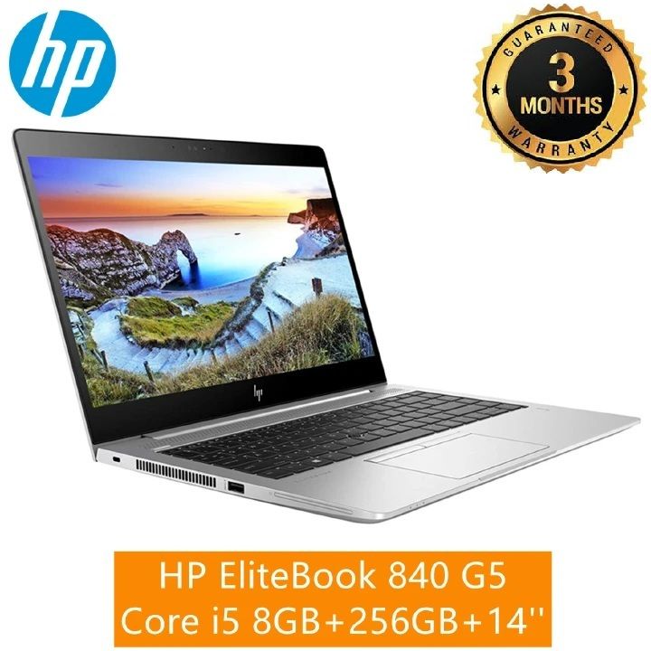 {BEST-SELLING} Refurbished Laptop Hp EliteBook 840 G5, Intel Core i5 8th Gen, 8gb Ram + 256gb SSD, 14" FHD Screen, Windows 11 Pro, 3 Months Warranty