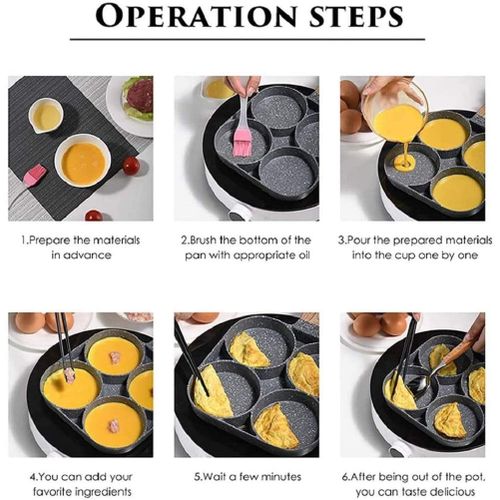 4 slot pan High Quality Heavy Granite Non-stick Pancake/egg Pan
