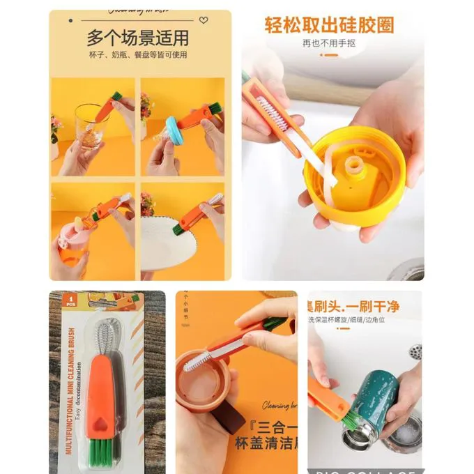 Mini cleaning brush For cleaning and easy decontamination of hidden areas e.g thermos lids/kids bottles