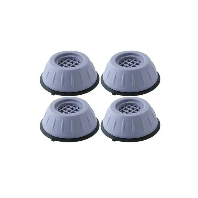 Anti vibration fridge/washing machine stand,The pad's bottom diameter is 9cm, the top diameter is 4.7cm, and the height is 4cm, work with most washers & dryers, refrigerator, table, sofa, bed & others