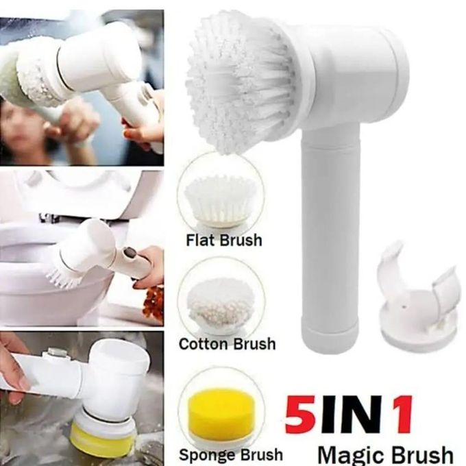 5 In 1 Multifunctional Electric Household Magic Brush ABS Kitchen Bathtub Cleaning Window Brush Cleaner