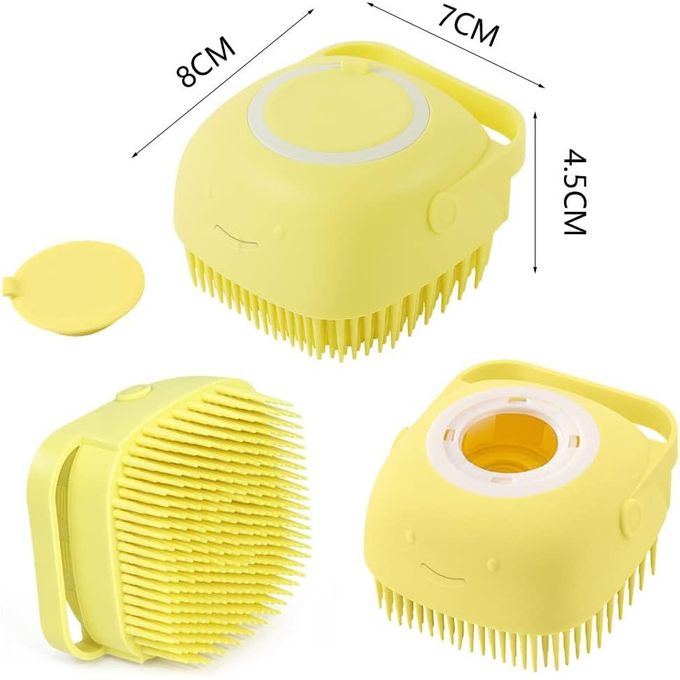Bathing Silicone Bath Brush,Exfoliating Body Massage Brush,Silicone Scrubber Massage Brush Soft Shower Brush Suitable for Bathing with liquid soap port