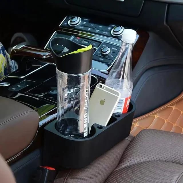 3 in 1 Car Cup Holder Organizer Seat Gap Filler Storage Box for cell phone, wallet and other interior accessories