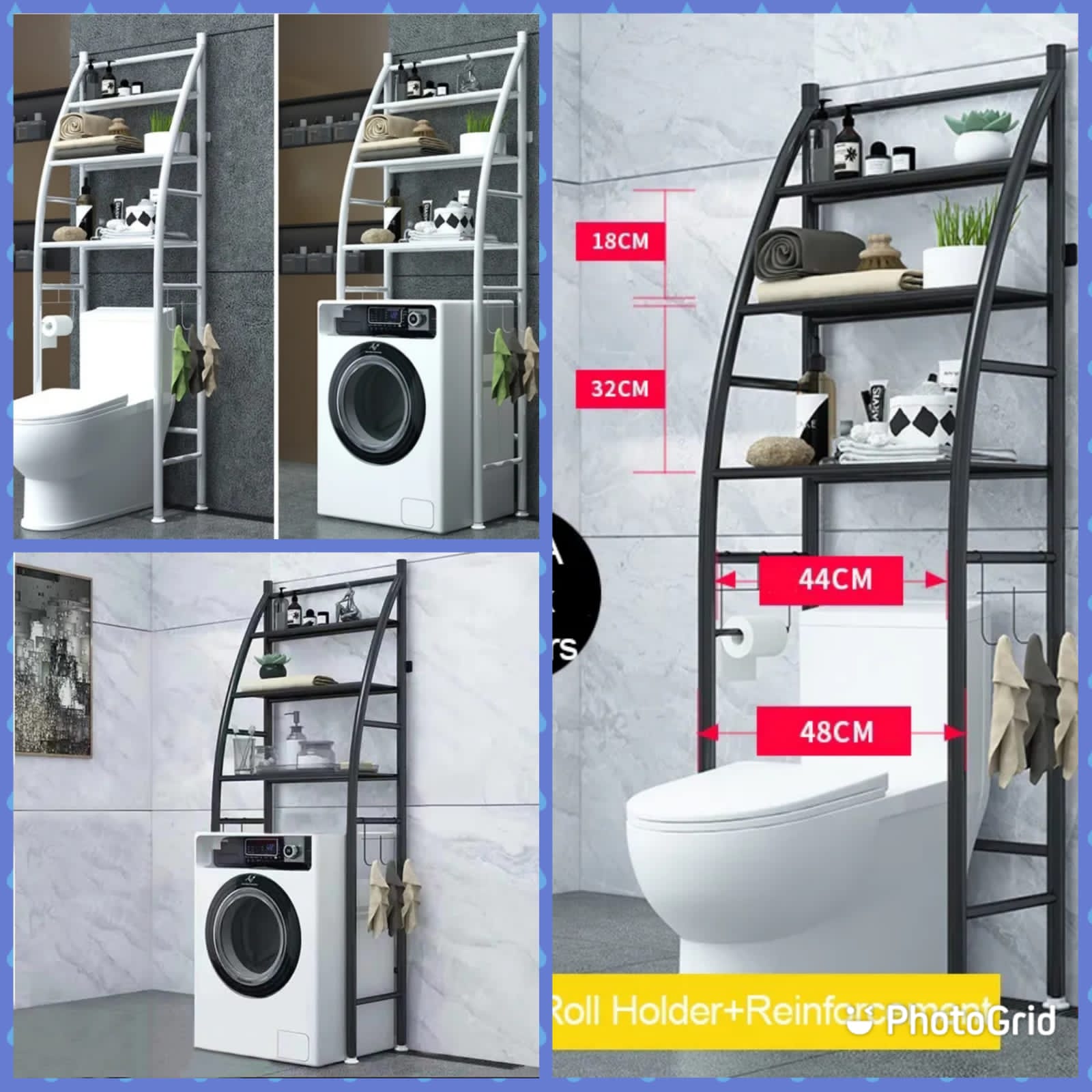 New upgraded Sailboat  Over the toilet stand  / organiser - 3 Tier