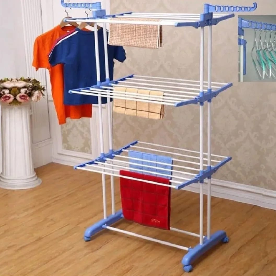 Foldable Drying Rack
3 Tier Outdoor Laundry Rack with wheels