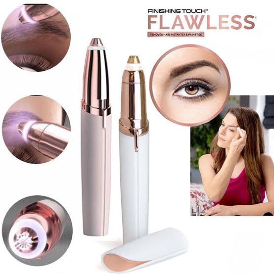 ⏩Battery powered Flawless brows trimmer
▪️ Gentle on all skin types.
▪️ inbuilt light