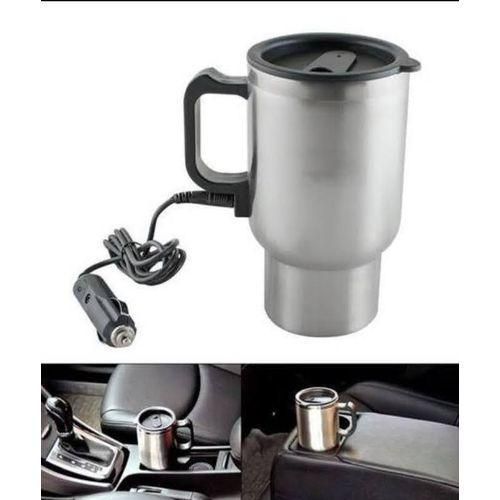 Portable Electric Car Kettle - Car Kettle Water Boiler 12V Car Heating Travel Cup Stainless Steel Car Heated Travel Mug Car Coffee Cup Warmer with DC 12V Charger for Car