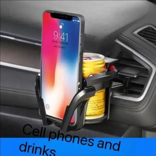 Car Air Vent mount 2 in 1 cup holder phone mount Adjustable Beverage water bottle holder