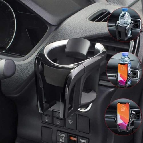 Car Air Vent mount 2 in 1 cup holder phone mount Adjustable Beverage water bottle holder