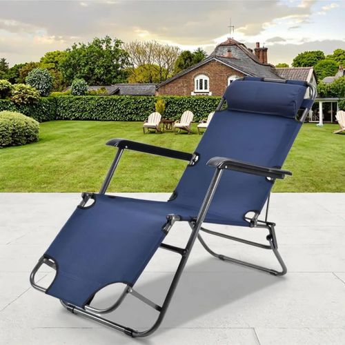 Zero Gravity Folding Sun Lounger/Garden Lounger/Portable Camping Deck Chair With Neck Support, Perfect For Camping, Garden, Balconies, Sunbathing Folding Deck Chair -