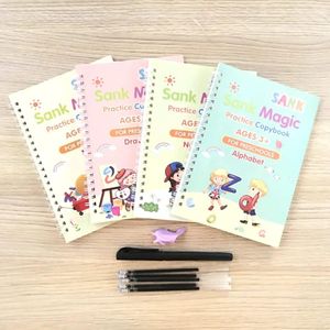 4pcs Sank Magic Practice Books