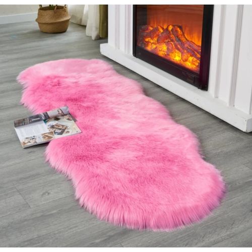 Fluffy faux fur dashboard/bedside mat-Rug Non-Slip Durable Faux Fur Sheepskin Style Rug Imitation Sheepskin Carpet for Living Room Bedroom Sofa