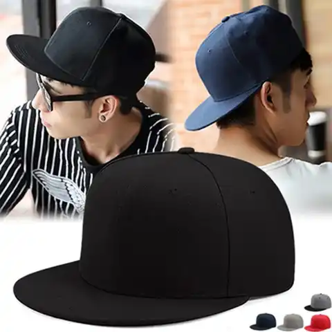 Baseball unisex solid plain standing cap