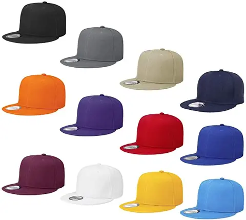 Baseball unisex solid plain standing cap