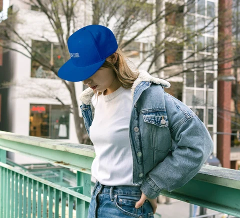Baseball unisex solid plain standing cap