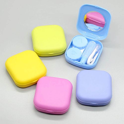 Fashion Contact Lens Storage Travel Kit Mirror Tweezer Solution Case