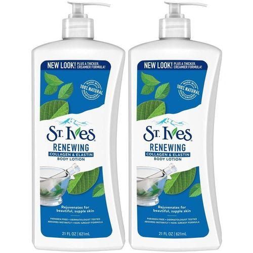 St Ives Body Lotion-Skin Renewing Collagen Elastin-621mL(2pack)