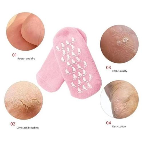 Moisturizing Socks Foot Spa Gel Silicone Socks for Women Pedicure Socks for Repairing Dry Feet Cracked Heel and Softening Rough Skin Calluses
