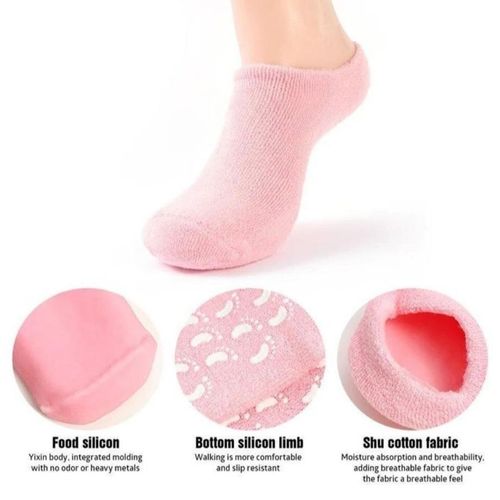 Moisturizing Socks Foot Spa Gel Silicone Socks for Women Pedicure Socks for Repairing Dry Feet Cracked Heel and Softening Rough Skin Calluses