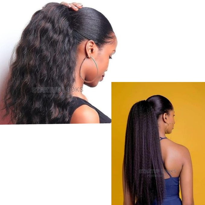 2Pcs Wavy hair extensions , Yaki straight hair extensions