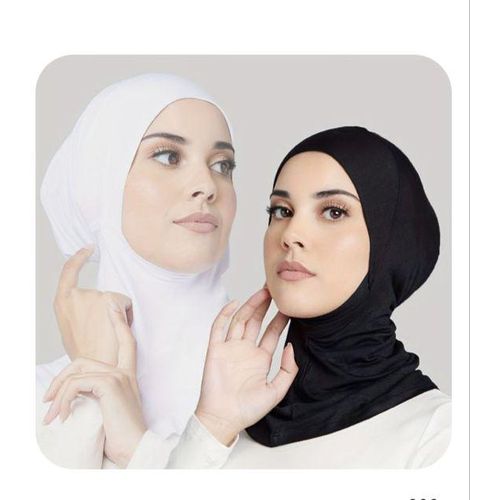 Fashion 1 (BLACK) Women Balaclava Ninja Under Hijab Cap Bonnet AMAL Muslim Ninja Hijab, Under Scarf Full Neck Cover, Caps Under Scarf, Head Neck Cover Adjustable Stretchy One Size Fits All Soft Cotton