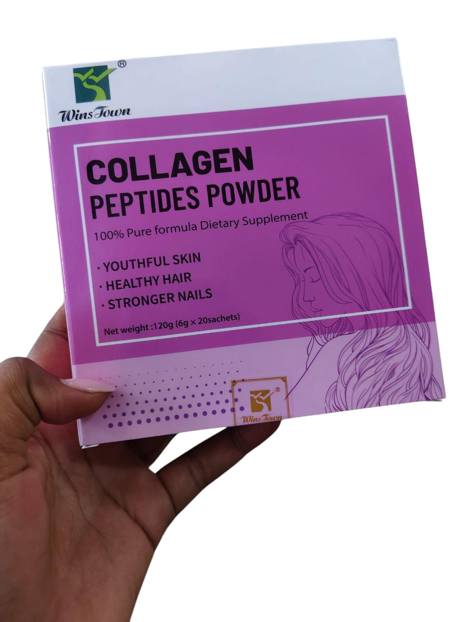 Collagen Peptide Powder Drink Whitening Glow Enzymes Protein Powder