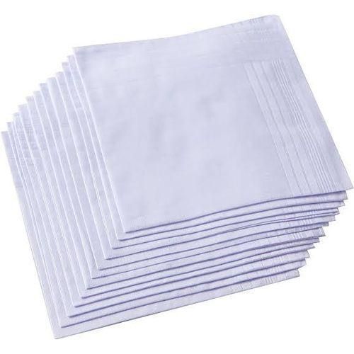 Fashion White school Handkerchiefs 100% cotton-12 Pieces