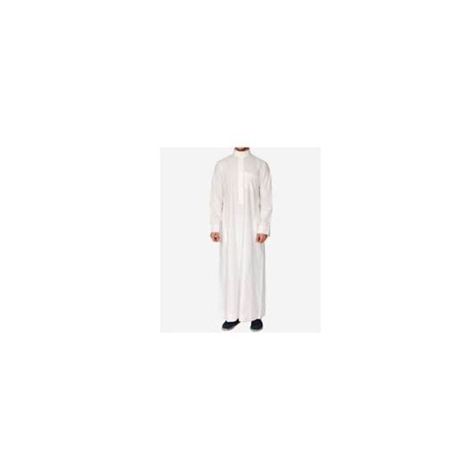 Fashion Kanzu -Muslim Men's Thobe White with color