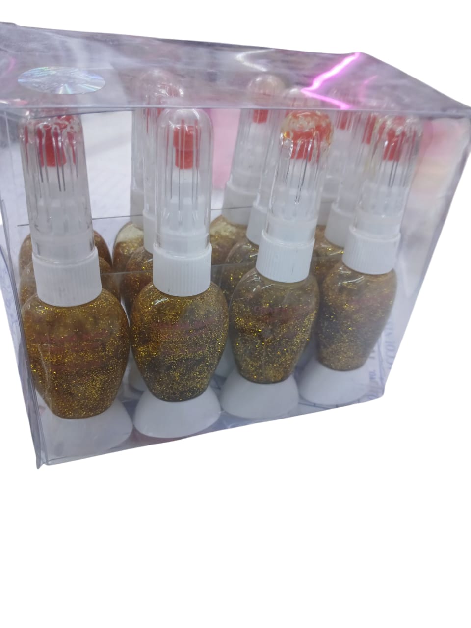 6pcs shiny gold nail art polish