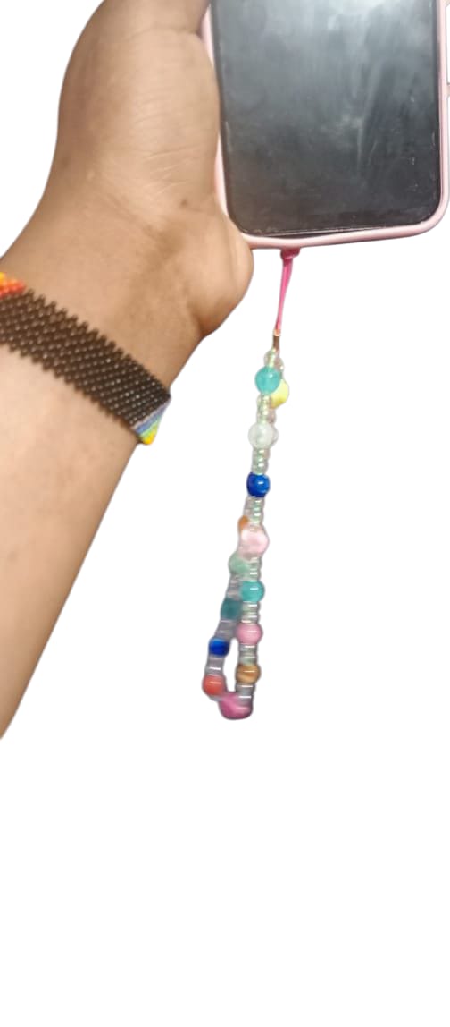 phone girlies colourful beaded hanging code/anti theft code for phone covers