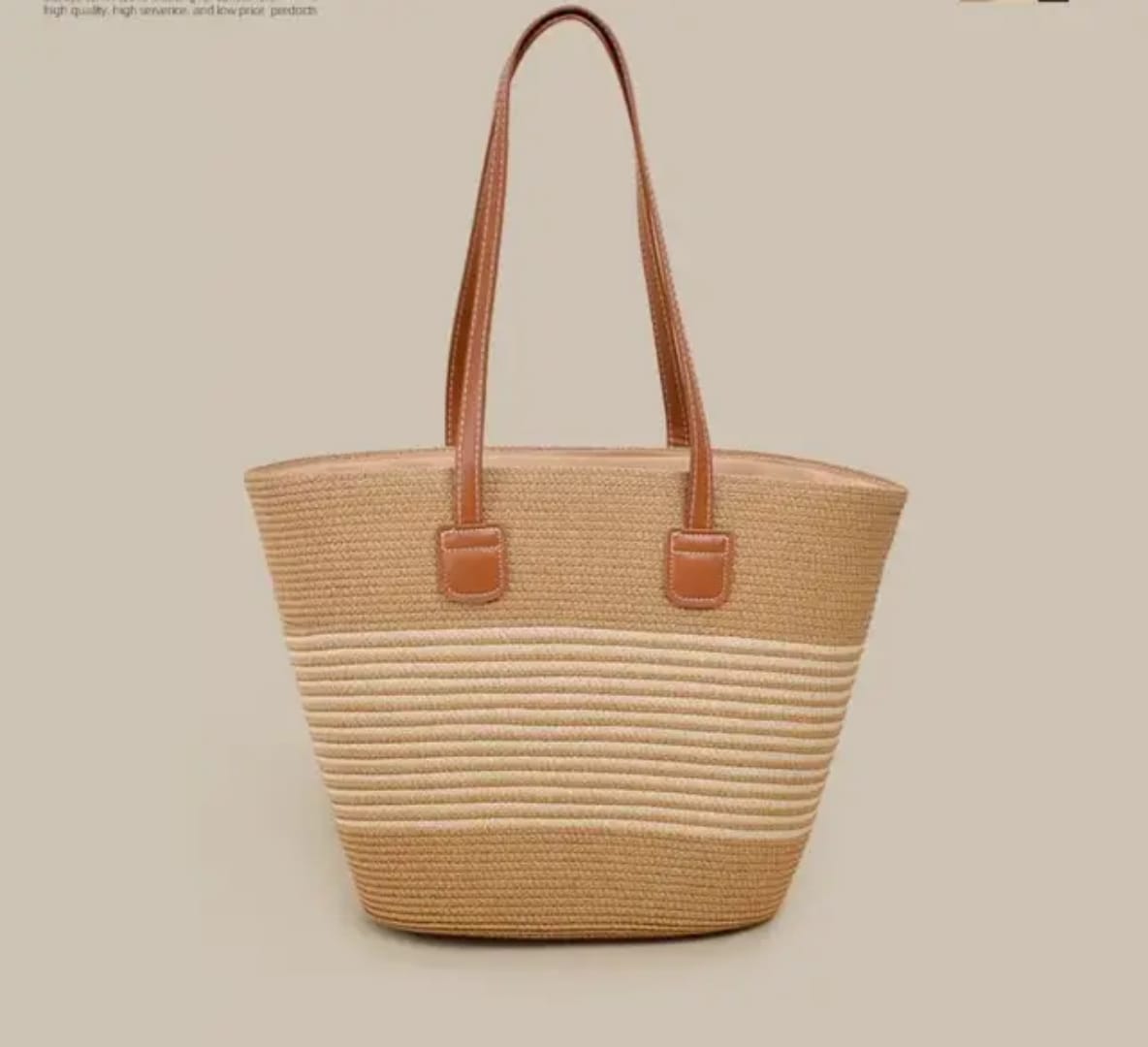 Fashion Vintage Papyrus Straw Woven Beach Bag/Women's Summer Straw Beach Bag - Braided Handbag,