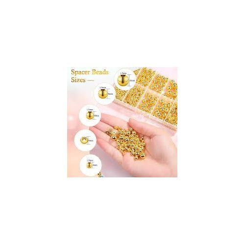 50pc Silver Plated Spacer Beads For Micro Locks/ DIY
