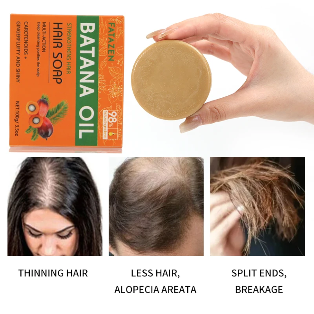 Herbal original batana oil hair soap Anti Hair Loss Soap Restore Repair Damaged Hair Scalp Treatment Anti-itch Oil Control Batana Herbal Hair Growth Shampoo Bar