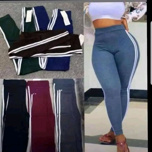 Soft Cotton Stretch Ladies Stripped Tight