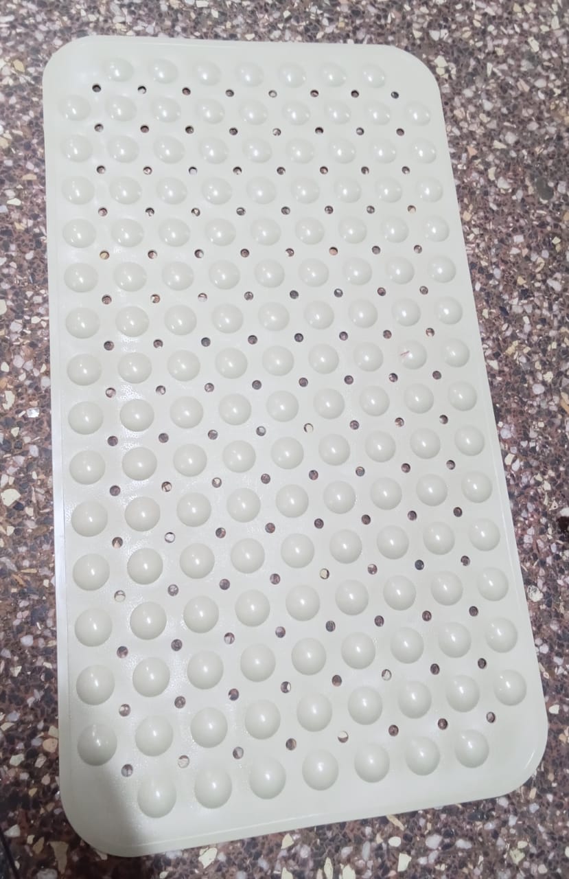 Bathroom Mat Non Slip Bath Mat for Tub Machine Washable, Rubber Anti Slip/Skid Bathtub Shower Mat with Suction Cups, Drain Holes, Foot Massage Scrubber for Kids & Adults. (Multi Color)