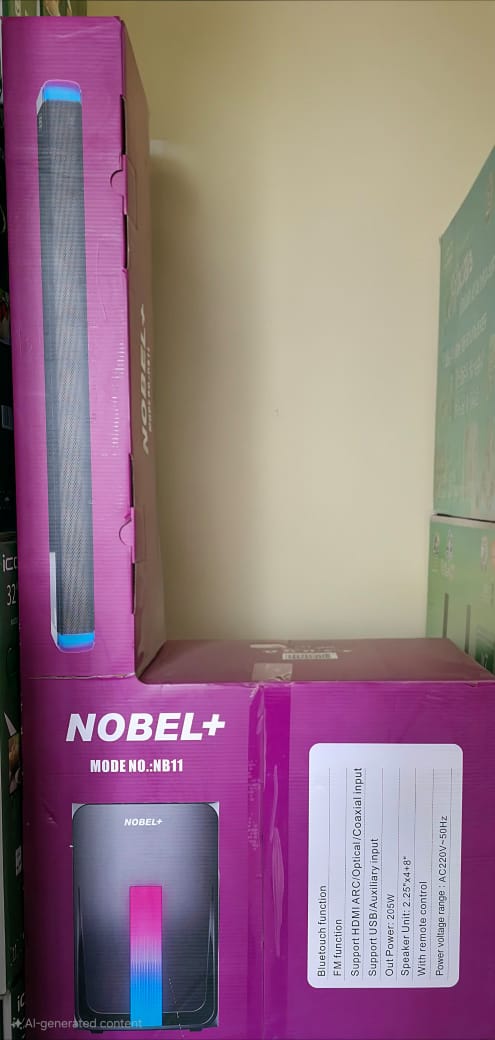 Nobel 600W SOUNDBAR SYSTEM, 2.1CH, DEEP BASS BLAST, WIRELESS SUB WOOFER, 3D SURROUND SOUND,