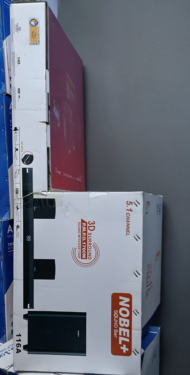 Nobel 600W SOUNDBAR SYSTEM, 2.1CH, DEEP BASS BLAST, WIRELESS SUB WOOFER, 3D SURROUND SOUND,