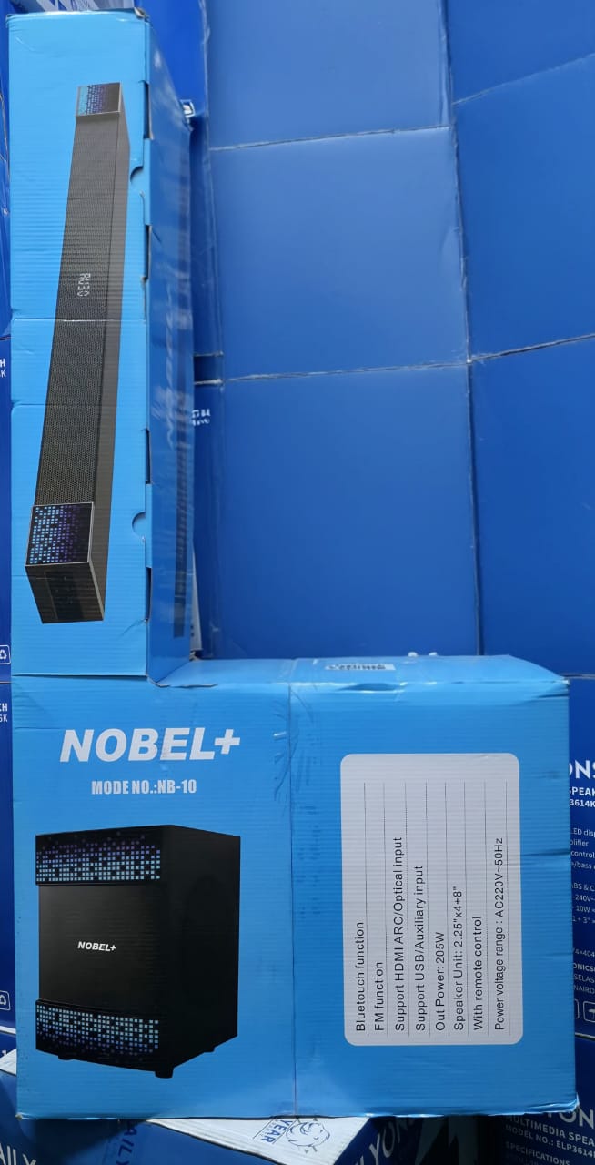 Nobel 600W SOUNDBAR SYSTEM, 2.1CH, DEEP BASS BLAST, WIRELESS SUB WOOFER, 3D SURROUND SOUND,