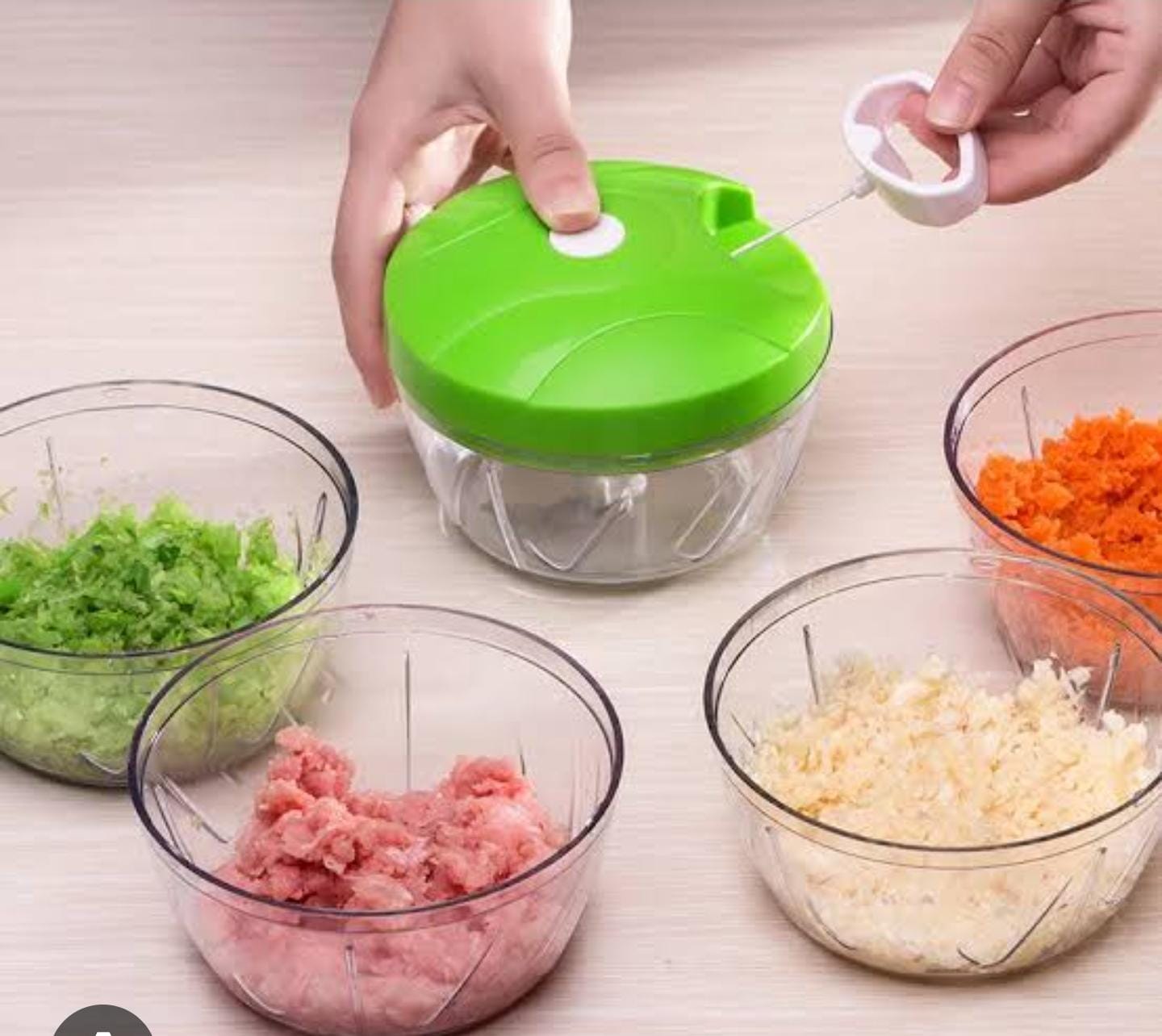 Spin cutter chopper This easy spin cutter can do the whole chopping or cutting work for you within seconds and it's a must-have for every kitchen