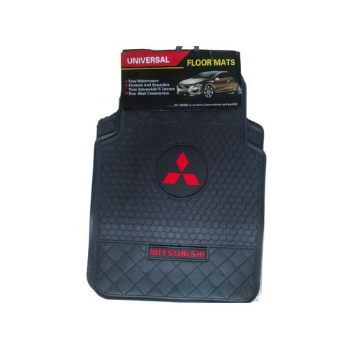 Mitsubishi Heavy Duty Rubber Floor Mats -5 Pcs The material is made of a synthetic rubber material that is designed with grooves and ridges to give it good waterproof qualities