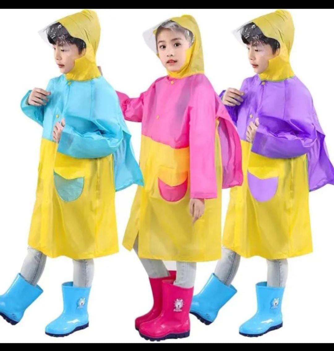 Kids raincoats Children Raincoat EVA Waterproof Thickened Rain Coat Reusable Transparent Rain Jacket Clear Kids Tour Rainwear Suit