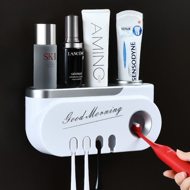 Classy Unique Good morning  toothpaste and toothbrush holder