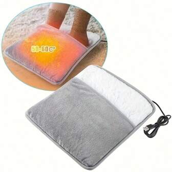 Electric USB feet warmer pocket grey colour size 30x30cm