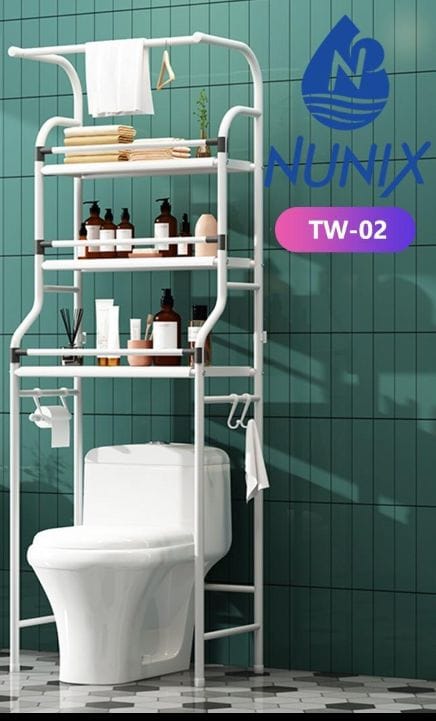 Nunix toilet rack 
The Toilet Rack Organizer Toilet Stand Tidy Organizer. Space-Saving Design: Efficiently utilizes the area above your toilet, perfect for small bathrooms with limited storage space.